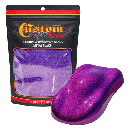 Metal Flake for Automotive Paint, Deep Purple, 4oz Large .025" Metal Flakes for Car Paint, UV Resistant Glitter Paints Additive for Epoxy Resin &