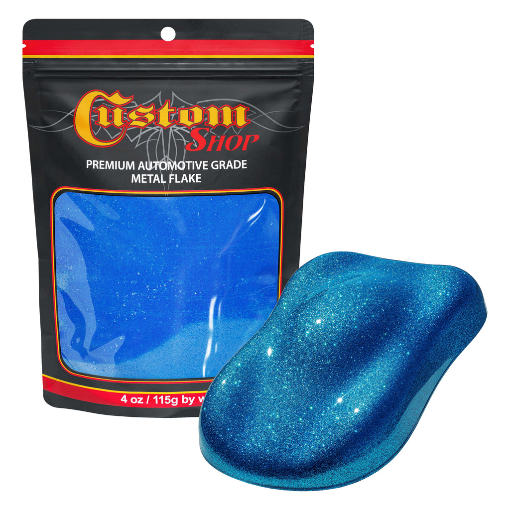 Metal Flake for Automotive Paint, Deep Marine Blue, 4oz Large .025