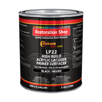Premium High Build Black Acrylic Lacquer Primer Surfacer, 1 Gallon - Fast Filling, Drying, Easy Sanding, Excellent Adhesion, Apply Over Metal Steel