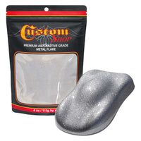 Metal Flake for Automotive Paint, Chrome Silver, 4oz Micro .004" Metal Flakes for Car Paint, UV Resistant Glitter Paints Additive for Epoxy Resin &