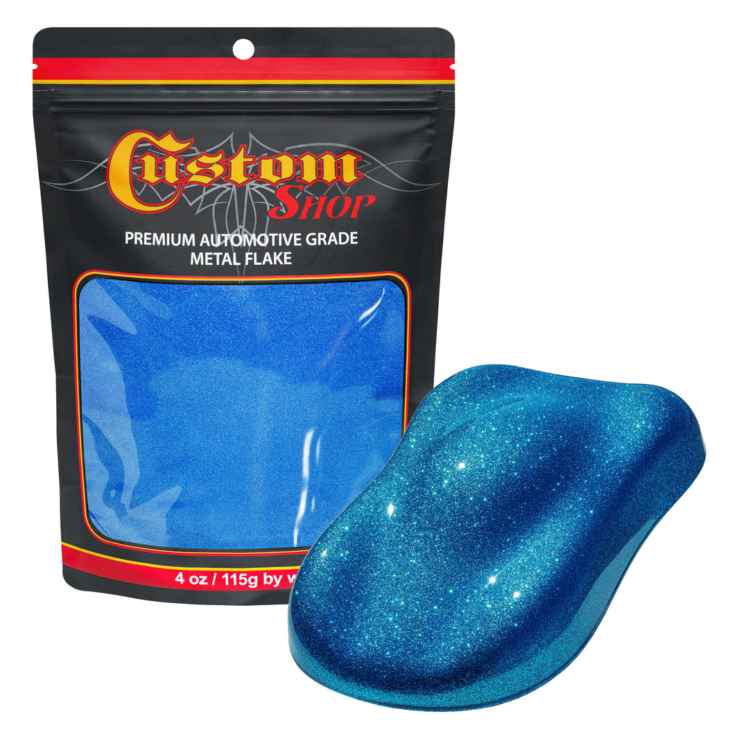 Metal Flake for Automotive Paint, Deep Marine Blue, 4oz Micro .004" Metal Flakes for Car Paint, UV Resistant Glitter Paints Additive for Epoxy Resin