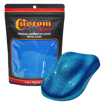 Metal Flake for Automotive Paint, Deep Marine Blue, 4oz Micro .004" Metal Flakes for Car Paint, UV Resistant Glitter Paints Additive for Epoxy Resin