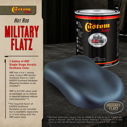 Military Flatz 595-25045 Insignia Blue - 2K Urethane Flat Automotive Paint - Gallon