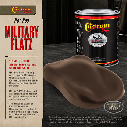 Military Flatz 595-30051 Camo Brown - 2K Urethane Flat Automotive Paint - Gallon