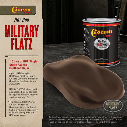 Military Flatz 595-30051 Camo Brown - 2K Urethane Flat Automotive Paint - Quart