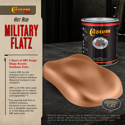 Military Flatz 595-30215 Light Brown - 2K Urethane Flat Automotive Paint - Quart