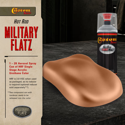 Military Flatz 595-30215 Light Brown - 2KUrethane Flat Automotive Paint - 2K Aerosol