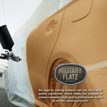 Military Flatz 595-30257 Earth Yellow - 2K Urethane Flat Automotive Paint - 2K Aerosol