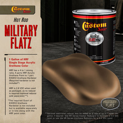 Military Flatz 595-33105 Field Drab - 2K Urethane Flat Automotive Paint - Gallon