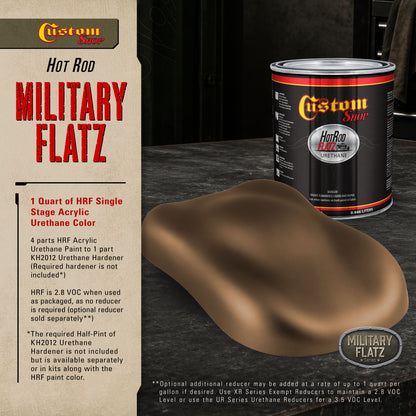 Military Flatz 595-33105 Field Drab - 2K Urethane Flat Automotive Paint - Quart