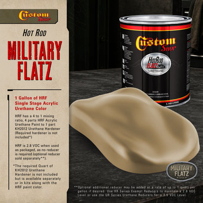 Military Flatz 595-33303 Khaki - 2K Urethane Flat Automotive Paint - Gallon