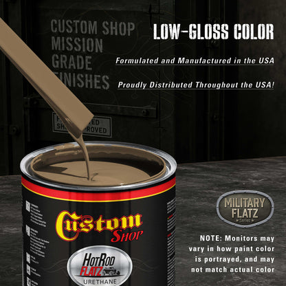 Military Flatz 595-33303 Khaki - 2K Urethane Flat Automotive Paint - Gallon