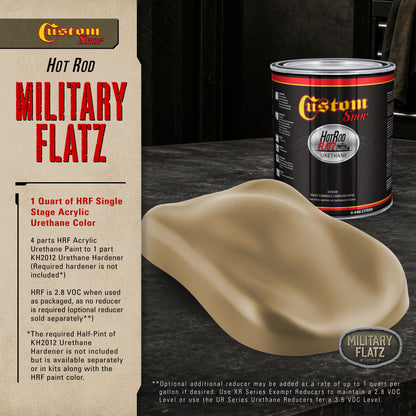 Military Flatz 595-33303 Khaki - 2K Urethane Flat Automotive Paint - Quart