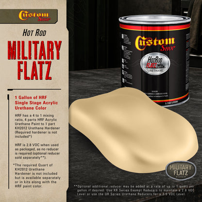 Military Flatz 595-33446 Desert Tan - 2K Urethane Flat Automotive Paint - Gallon