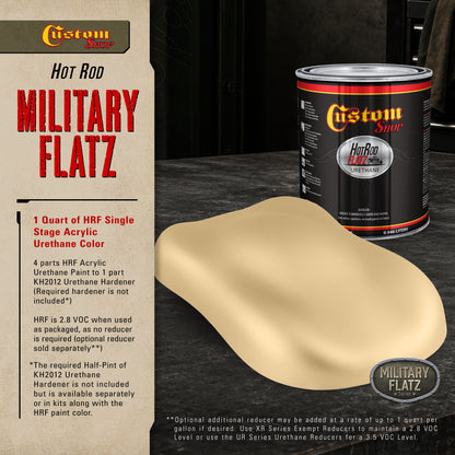 Military Flatz 595-33446 Desert Tan - 2K Urethane Flat Automotive Paint - Quart