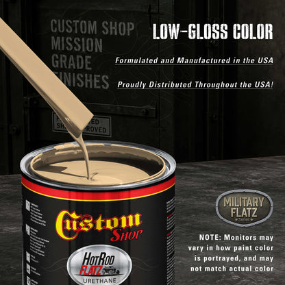 Military Flatz 595-33446 Desert Tan - 2K Urethane Flat Automotive Paint - Quart