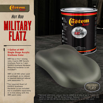 Military Flatz 595-34052 USMC Dark Olive - 2K Urethane Flat Automotive Paint - Gallon