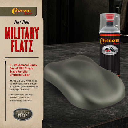 Military Flatz 595-34052 USMC Dark Olive - 2K Urethane Flat Automotive Paint - 2K Aerosol