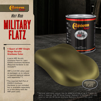 Military Flatz 595-34089 Olive Green - 2K Urethane Flat Automotive Paint - Quart