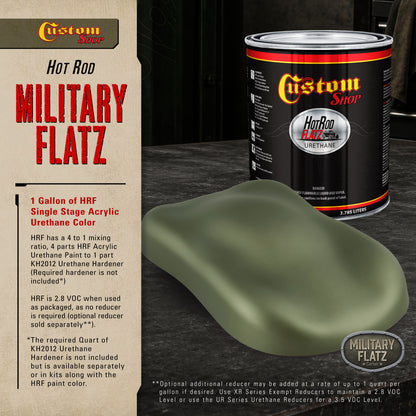 Military Flatz 595-34094 Olive Drab - 2K Urethane Flat Automotive Paint - Gallon