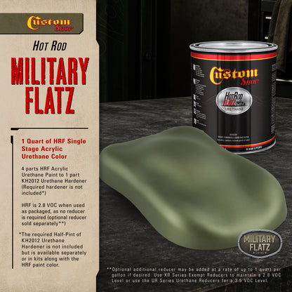 Military Flatz 595-34094 Olive Drab - 2K Urethane Flat Automotive Paint - Quart