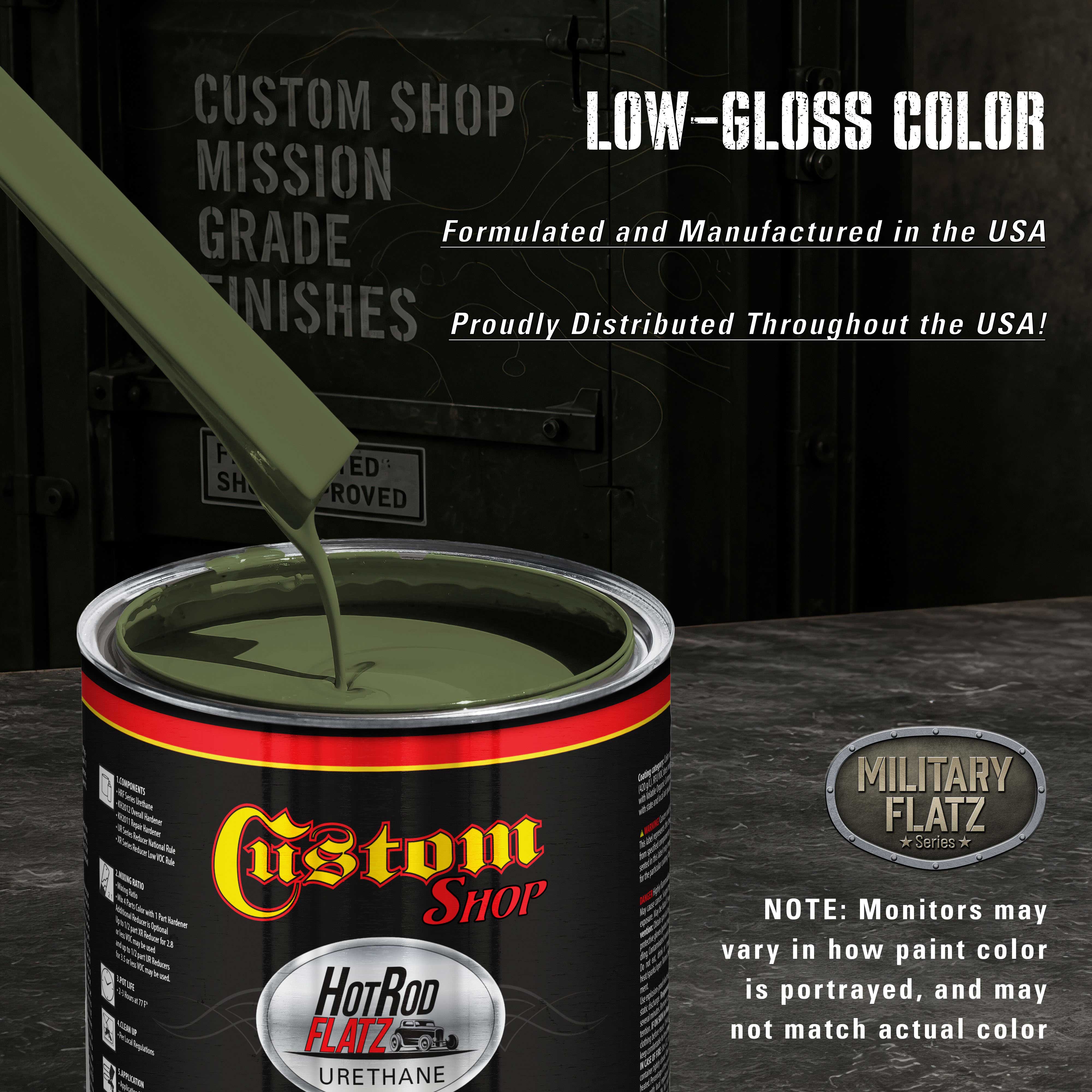 Military Flatz 595-34128 Woodland Green - 2K Urethane Flat