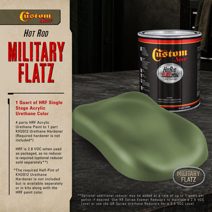 Military Flatz 595-34128 Woodland Green - 2K Urethane Flat Automotive Paint - Quart