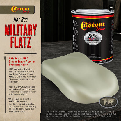 Military Flatz 595-34432 Army Gray Green - 2K Urethane Flat Automotive Paint - Gallon