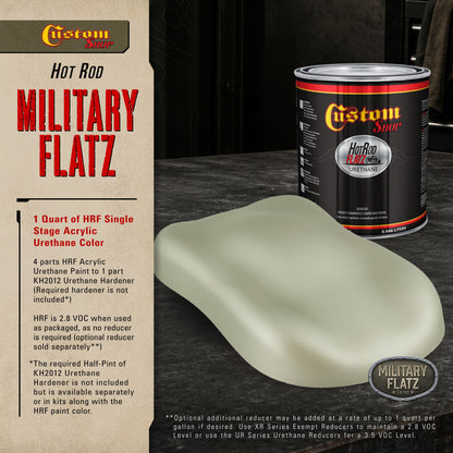 Military Flatz 595-34432 Army Gray Green - 2K Urethane Flat Automotive Paint - Quart