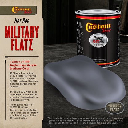 Military Flatz 595-36118 Battleship Gray - 2K Urethane Flat Automotive Paint - Gallon
