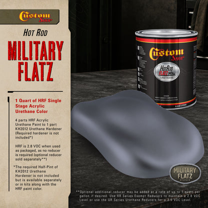Military Flatz 595-36118 Battleship Gray - 2KUrethane Flat Automotive Paint - Quart