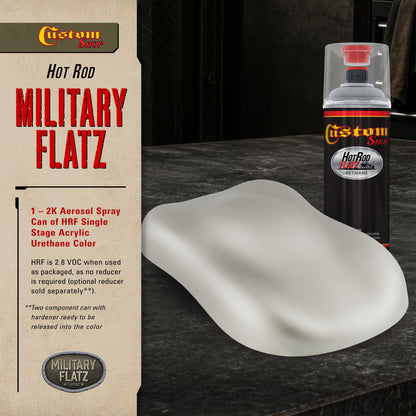 Military Flatz 595-36270 Haze Gray - 2K Urethane Flat Automotive Paint - 2K Aerosol