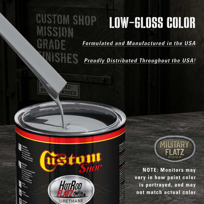 Military Flatz 595-36300 Aircraft Gray - 2K Urethane Flat Automotive Paint - 2K Aerosol