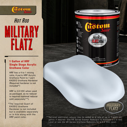 Military Flatz 595-36375 Light Gray - 2K Urethane Flat Automotive Paint - Gallon