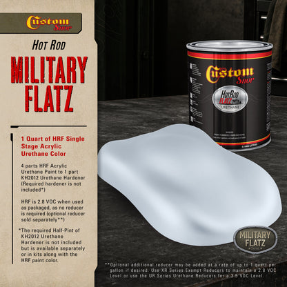 Military Flatz 595-36375 Light Gray - 2K Urethane Flat Automotive Paint - Quart