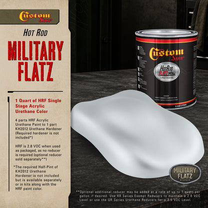Military Flatz 595-36473 Air Force Gray - 2K Urethane Flat Automotive Paint - Quart