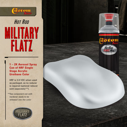 Military Flatz 595-36473 Air Force Gray - 2K Urethane Flat Automotive Paint - 2K Aerosol