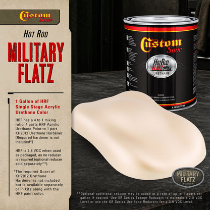 Military Flatz 595-36521 Frost Beige - 2K Urethane Flat Automotive Paint - Gallon