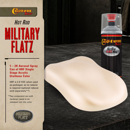 Military Flatz 595-36521 Frost Beige - 2K Urethane Flat Automotive Paint - 2K Aerosol