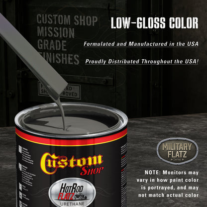Military Flatz 595-37030 Black - 2K Urethane Flat Automotive Paint - Gallon
