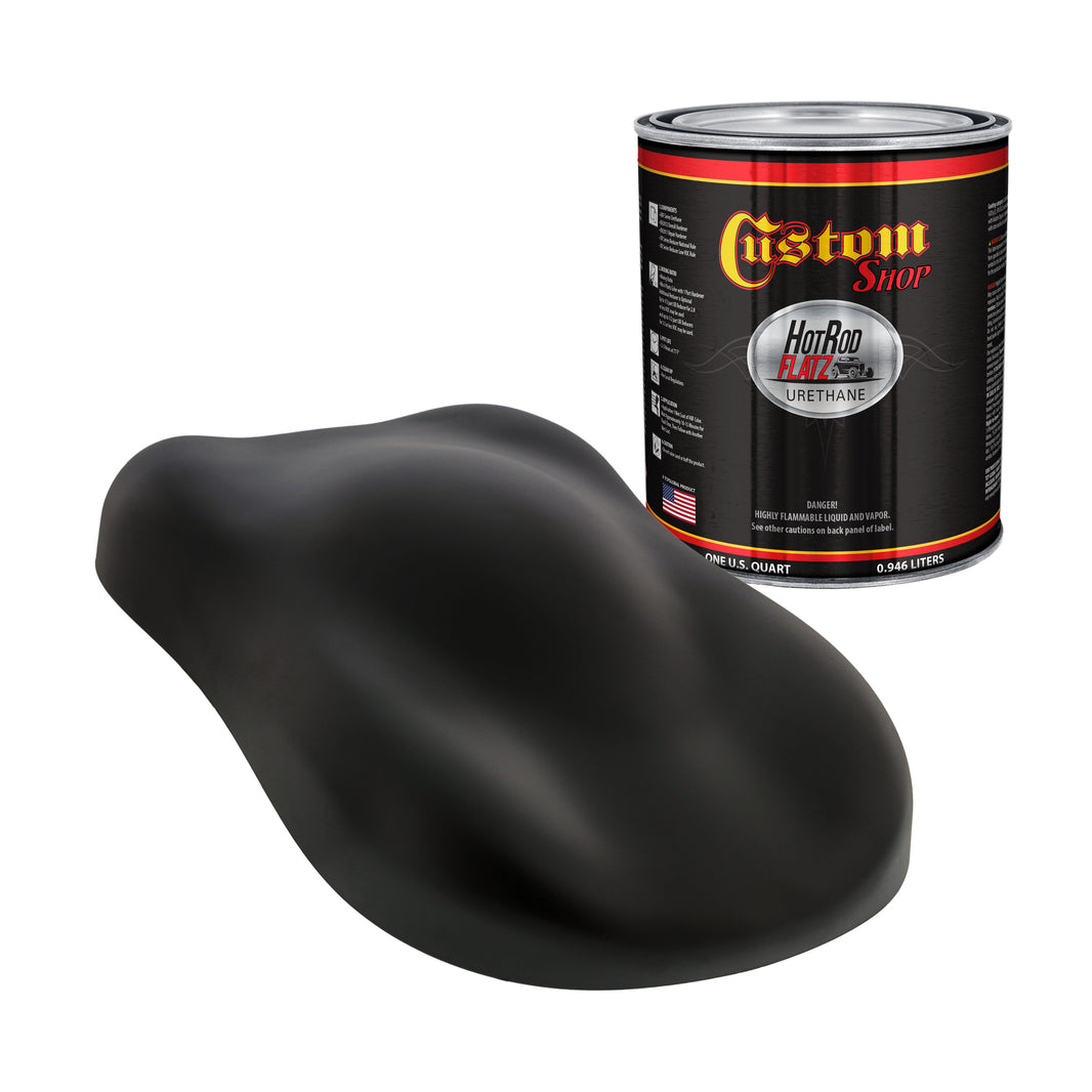 Military Flatz 595-37030 Black  - 2K Urethane Flat Automotive Paint - Quart