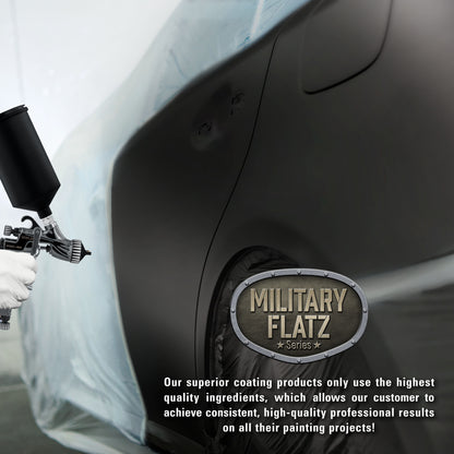 Military Flatz 595-37030 Black - 2K Urethane Flat Automotive Paint - 2K Aerosol