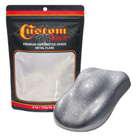 Metal Flake for Automotive Paint, Chrome Silver, 4oz Medium .008" Metal Flakes for Car Paint, UV Resistant Glitter Paints Additive for Epoxy Resin &