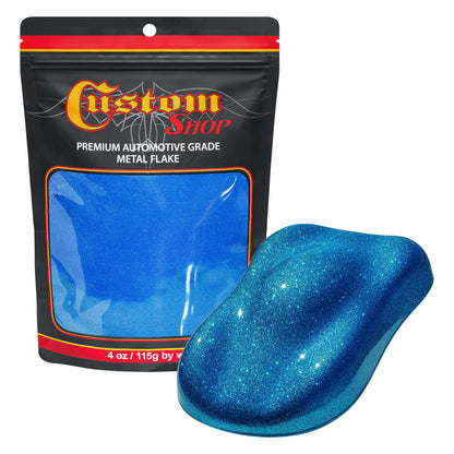 Metal Flake for Automotive Paint, Deep Marine Blue, 4oz Medium .008" Metal Flakes for Car Paint, UV Resistant Glitter Paints Additive for Epoxy Resin
