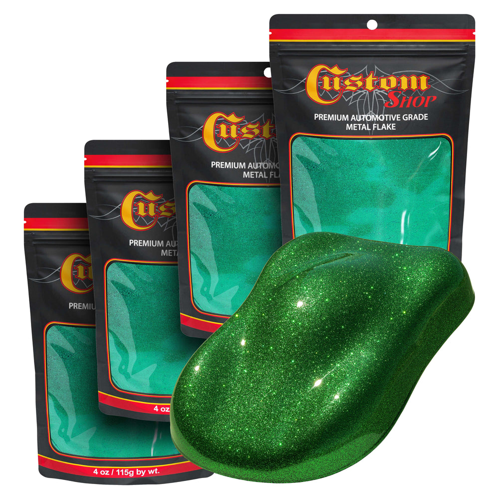 Emerald Green - 1-pound of Medium Metal Flake .008 200 Micron Size -  Premium Automotive Grade Flake, UV, Fade & Solvent Resistant - Metallic  Auto