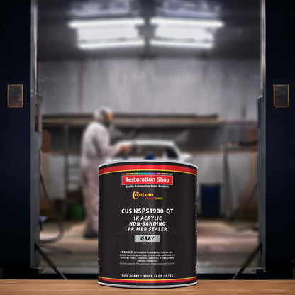 Premium 1K Acrylic Non-Sanding Primer Sealer Paint, Color Gray, 1 Quart - Fast Drying, Ready-To-Spray, Apply Over Automotive Primer Surfacers, Sanded