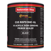 Premium 1K Acrylic Non-Sanding Primer Sealer Paint, Color Black, 1 Gallon - Fast Drying, Ready-To-Spray, Apply Over Automotive Primer Surfacers