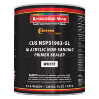 Premium 1K Acrylic Non-Sanding Primer Sealer Paint, Color White, 1 Gallon - Fast Drying, Ready-To-Spray, Apply Over Automotive Primer Surfacers