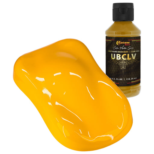 Custom Shop SBC Solid Basecoat - Bright Yellow Basecoat - 4-Ounce Ready to Spray Bottle