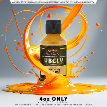 SBC Solid Basecoat - Chrome Yellow Basecoat - 4-Ounce Ready to Spray Bottle